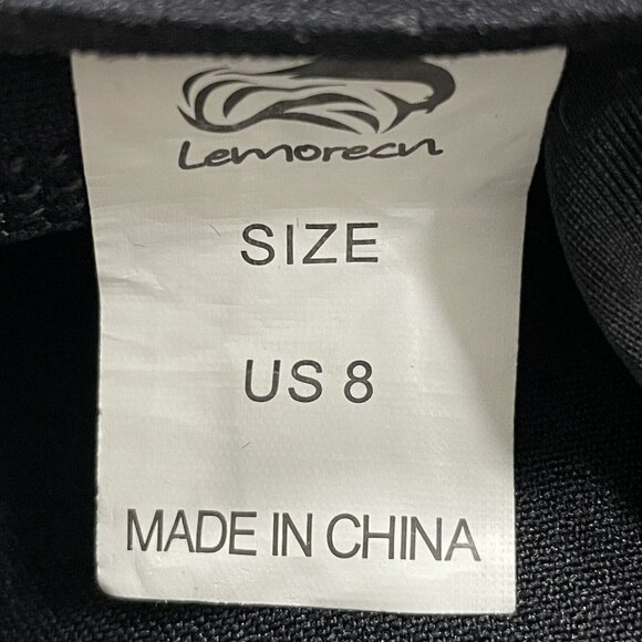 Lemorecn Black Blue Neoprene 3:2 MM Swim Wetsuit Zipped Stretch Kids Size 8 - Picture 3 of 8